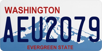 WA license plate AEU2079