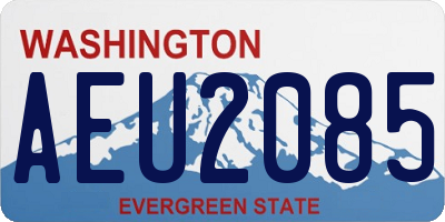 WA license plate AEU2085