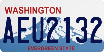 WA license plate AEU2132