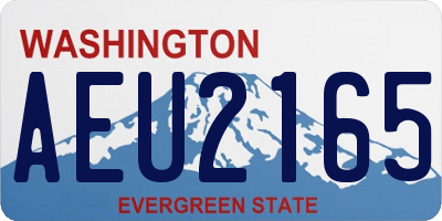 WA license plate AEU2165