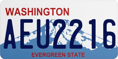 WA license plate AEU2216