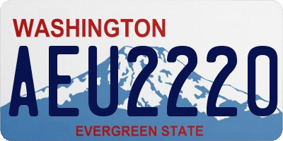 WA license plate AEU2220