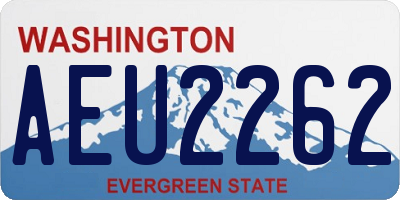 WA license plate AEU2262