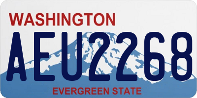 WA license plate AEU2268