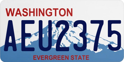 WA license plate AEU2375