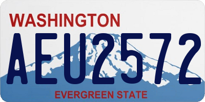 WA license plate AEU2572