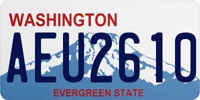 WA license plate AEU2610