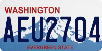 WA license plate AEU2704
