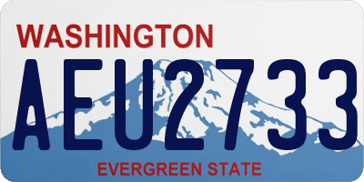 WA license plate AEU2733