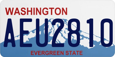 WA license plate AEU2810