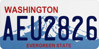 WA license plate AEU2826