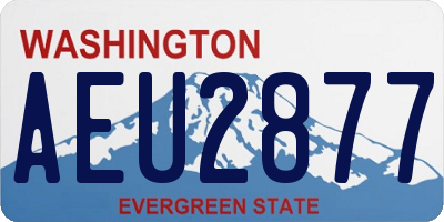 WA license plate AEU2877