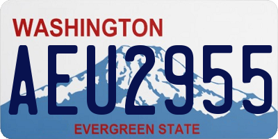 WA license plate AEU2955