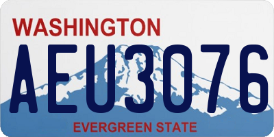 WA license plate AEU3076