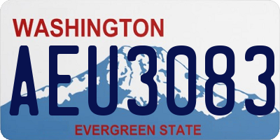 WA license plate AEU3083