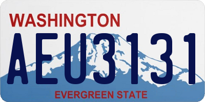 WA license plate AEU3131