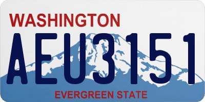 WA license plate AEU3151