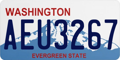 WA license plate AEU3267