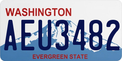 WA license plate AEU3482