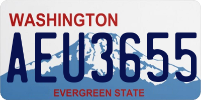 WA license plate AEU3655