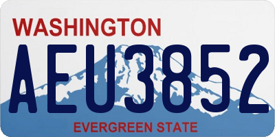 WA license plate AEU3852