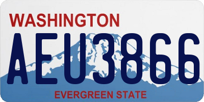 WA license plate AEU3866