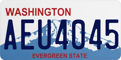 WA license plate AEU4045