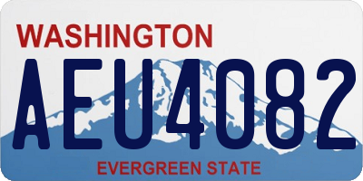 WA license plate AEU4082