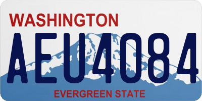 WA license plate AEU4084