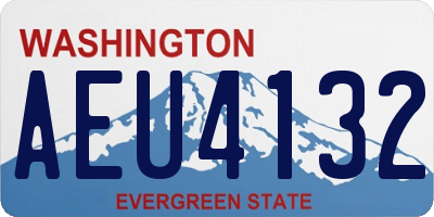 WA license plate AEU4132