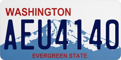 WA license plate AEU4140
