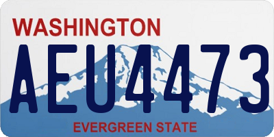 WA license plate AEU4473