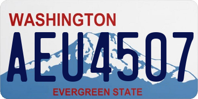 WA license plate AEU4507