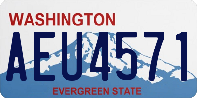 WA license plate AEU4571