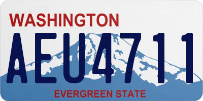 WA license plate AEU4711
