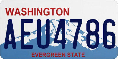 WA license plate AEU4786
