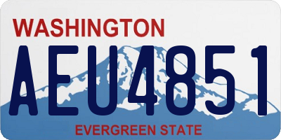 WA license plate AEU4851