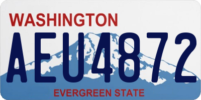 WA license plate AEU4872