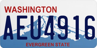 WA license plate AEU4916