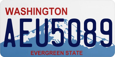 WA license plate AEU5089
