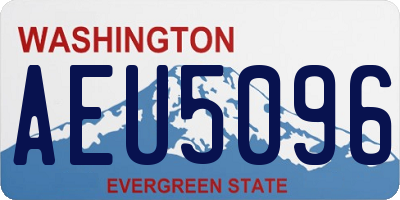 WA license plate AEU5096