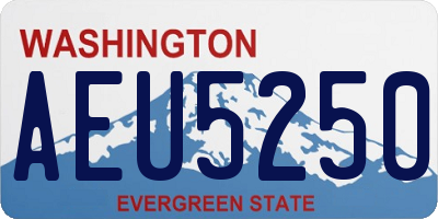 WA license plate AEU5250