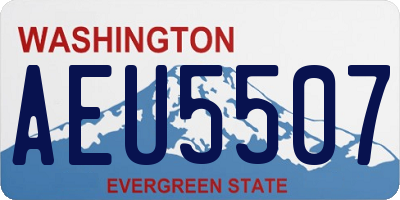 WA license plate AEU5507