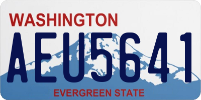WA license plate AEU5641