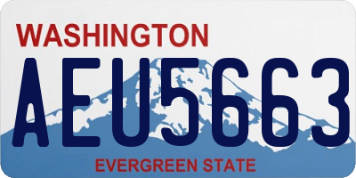WA license plate AEU5663