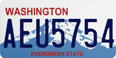 WA license plate AEU5754