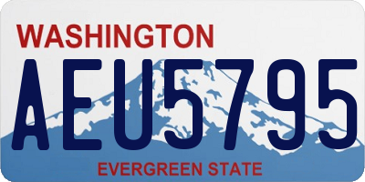 WA license plate AEU5795