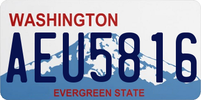 WA license plate AEU5816