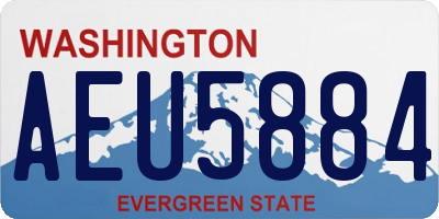 WA license plate AEU5884