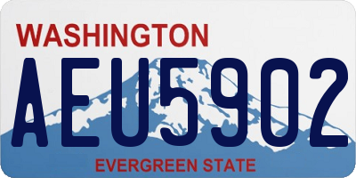 WA license plate AEU5902